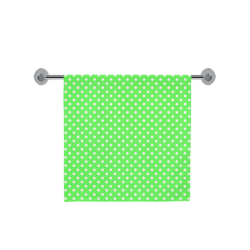 Eucalyptus green polka dots Bath Towel 30"x56"