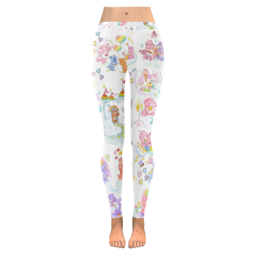 carebearleggings Women's Low Rise Leggings (Invisible Stitch) (Model L05)