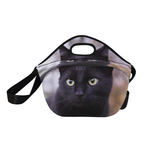 Black cat by JamColors Neoprene Lunch Bag/Large (Model 1669)