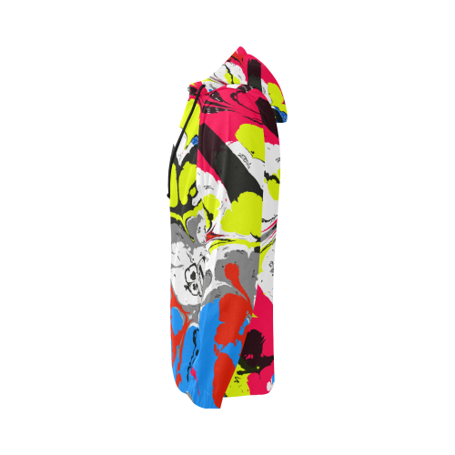 Colorful distorted shapes2 All Over Print Full Zip Hoodie for Women (Model H14)