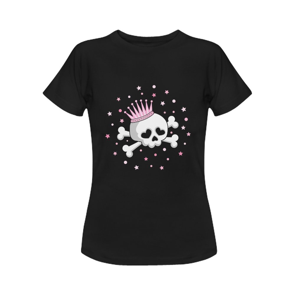 Cute Princess Skull Women's Classic T-Shirt (Model T17）