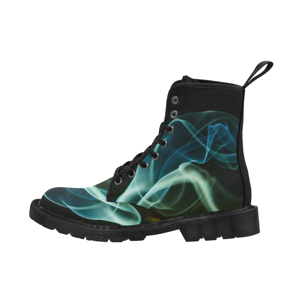 Smoke & Lights Combat Boots Martin Boots for Women (Black) (Model 1203H)