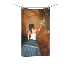 Fairy with fantasy bird Custom Towel 16"x28"