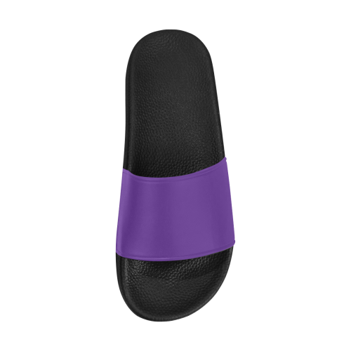 color rebecca purple Men's Slide Sandals (Model 057)