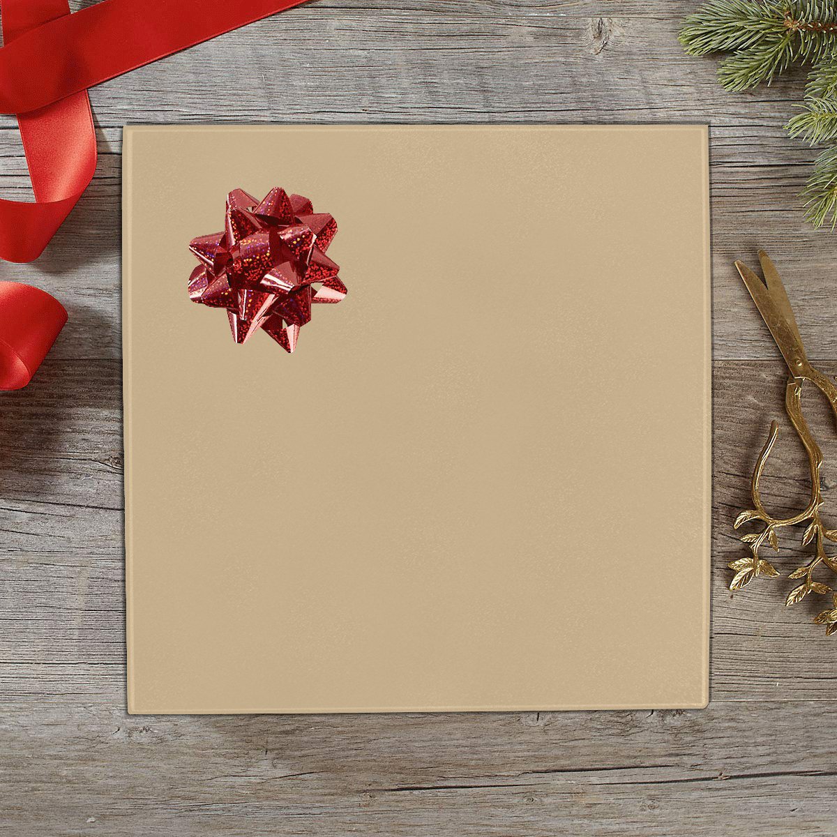 color tan Gift Wrapping Paper 58"x 23" (1 Roll)