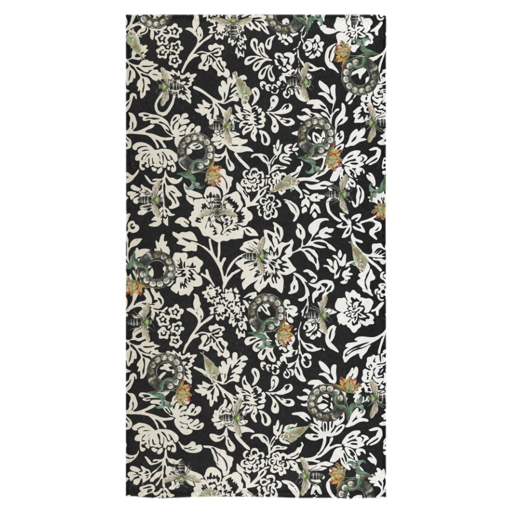 Just Bees and Dials and Fish and Tulips Bath Towel 30"x56"