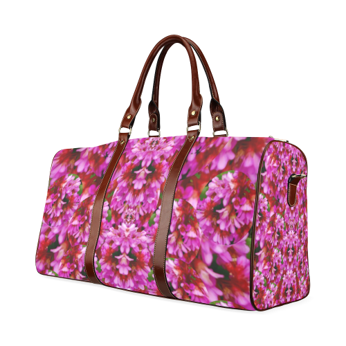 Happy florals  giving  peace Waterproof Travel Bag/Small (Model 1639)