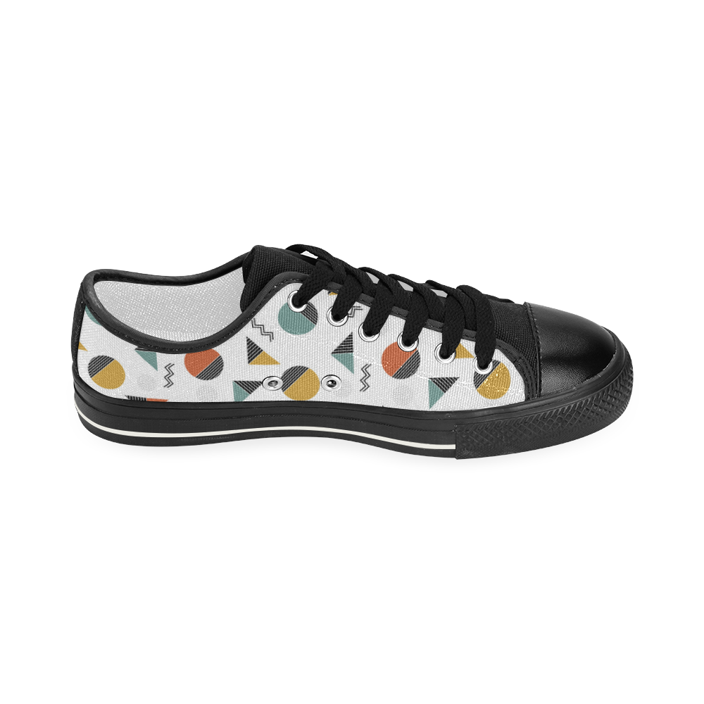 Geo Cutting Shapes Women's Classic Canvas Shoes (Model 018)