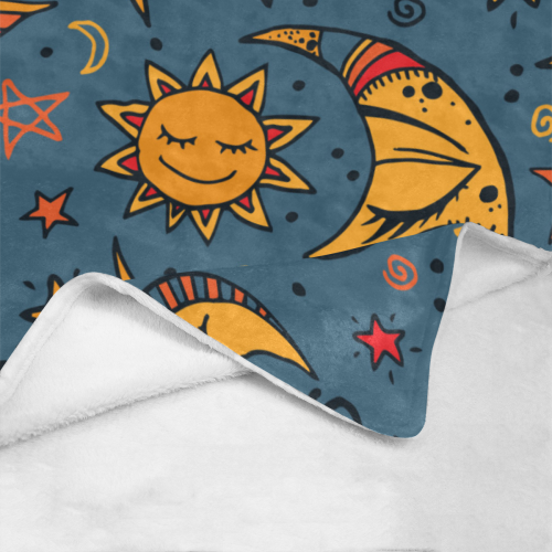 Cute Moons & Stars Ultra-Soft Micro Fleece Blanket 40"x50"