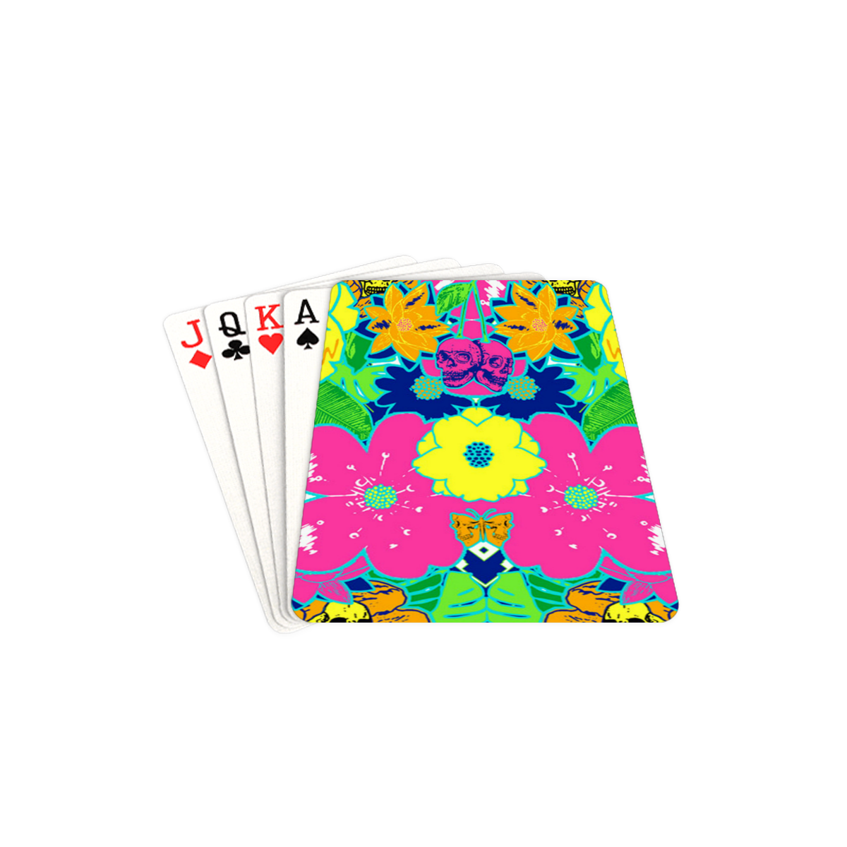 Summer Fun Cherry Skulls Playing Cards 2.5"x3.5"