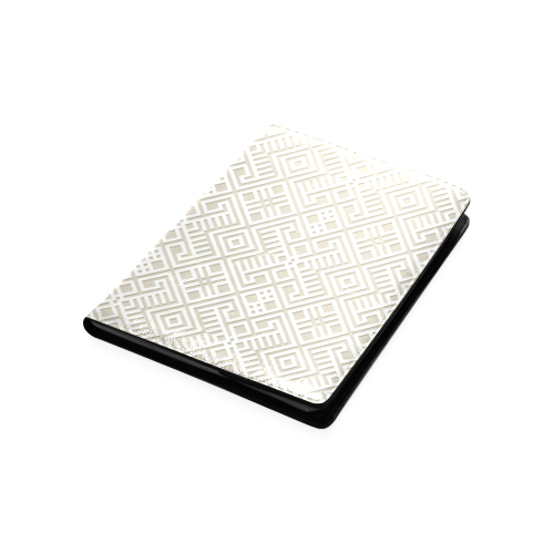 White 3D Geometric Pattern Custom NoteBook B5