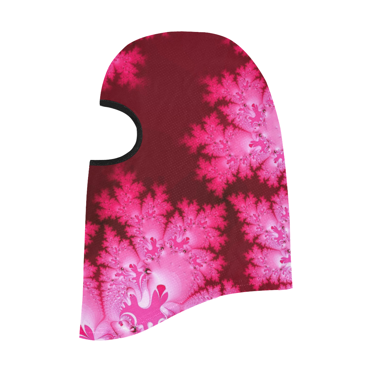 Deep Pink Frost Fractal Abstract All Over Print Balaclava