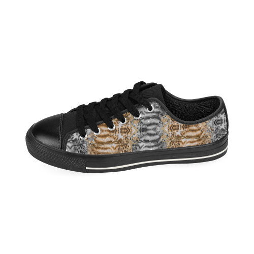 Luxury Abstract Design Low Top Canvas Shoes for Kid (Model 018)