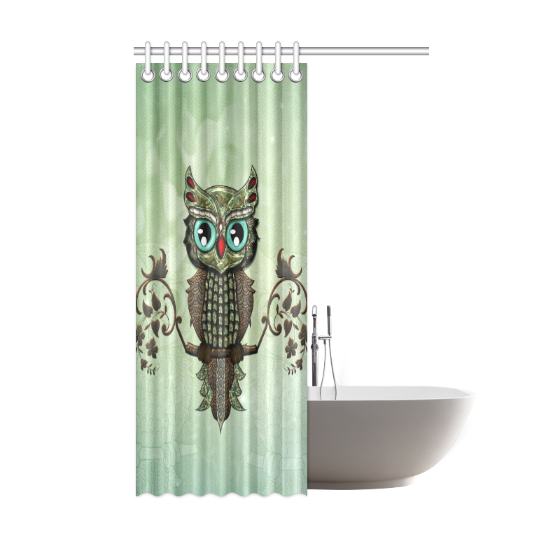 Wonderful owl, diamonds Shower Curtain 48"x72"