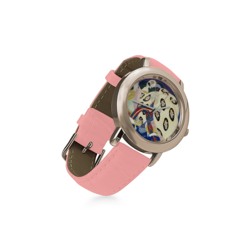 WOMEN Women's Rose Gold Leather Strap Watch(Model 201)