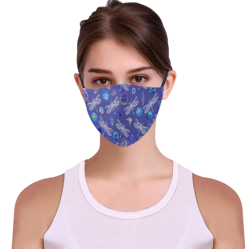 Kim's Summer Garden 3D Mouth Mask with Drawstring (Pack of 3) (Model M04)