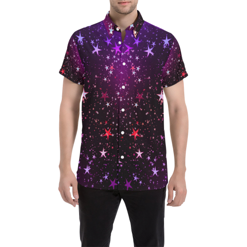 Stars20160904_by_JAMColors Men's All Over Print Short Sleeve Shirt (Model T53)