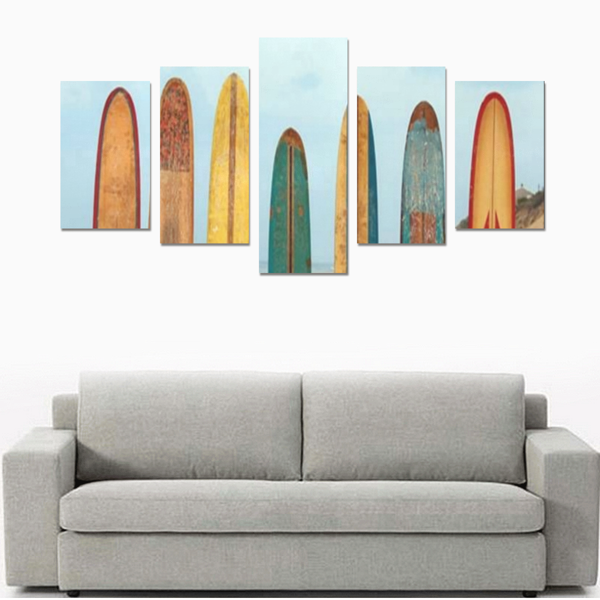 GONE SURFIN' RETRO Canvas Print Sets C (No Frame)