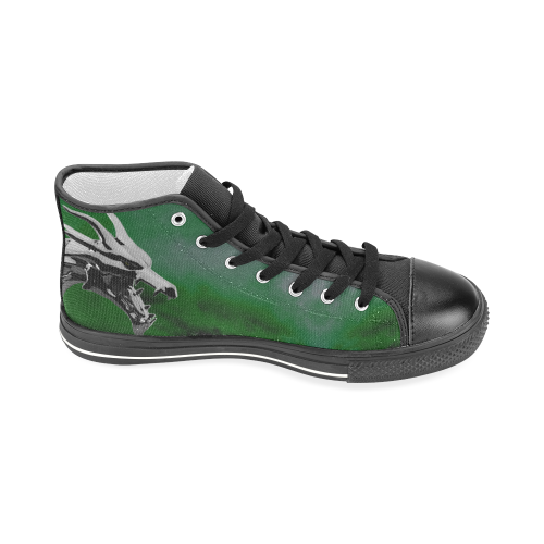 Steel Dragons V1.0 Green Men’s Classic High Top Canvas Shoes (Model 017)