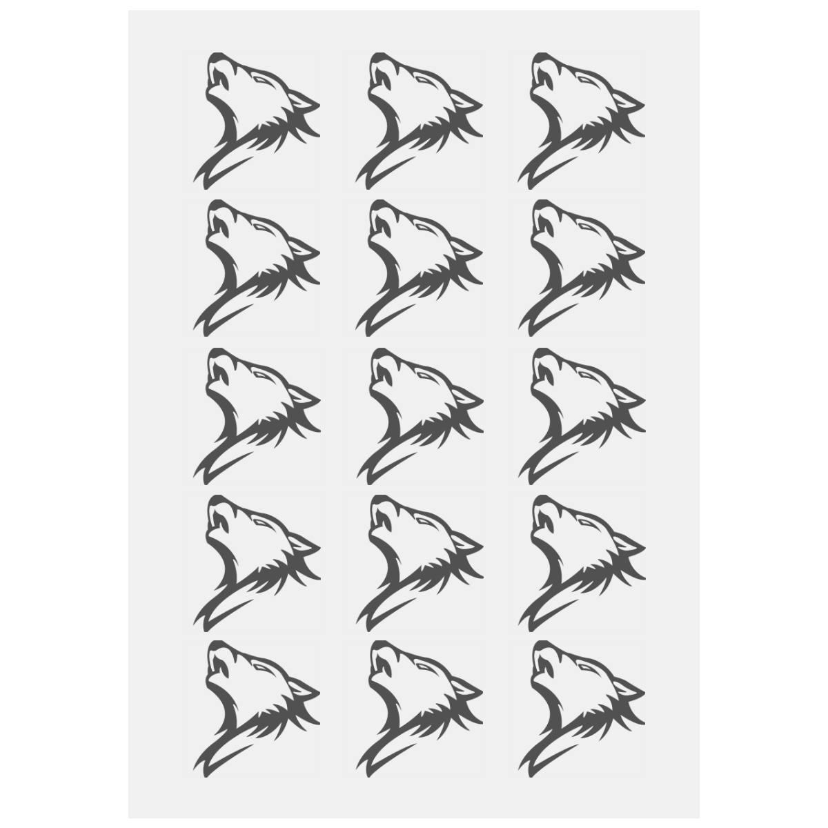 SILVER FOX Personalized Temporary Tattoo (15 Pieces)