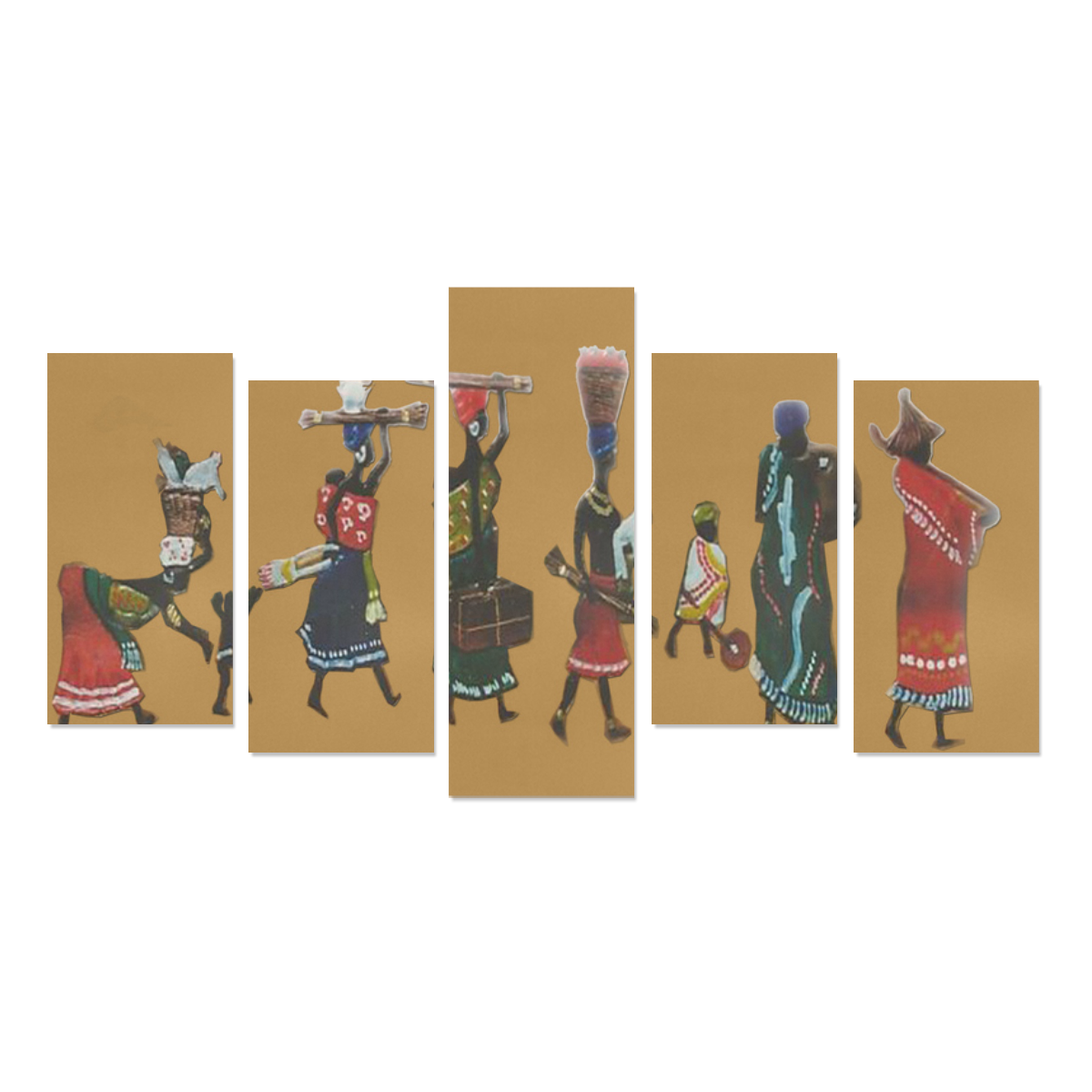 African procession Canvas Print Sets E (No Frame)