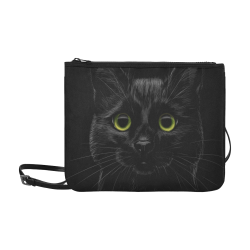 Black Cat Slim Clutch Bag (Model 1668)