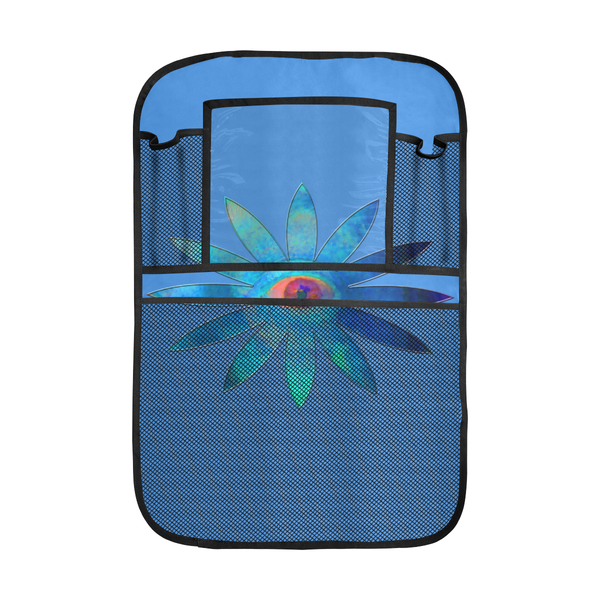 Bluish Eye Flower Car Seat Back Organizer (2-Pack)