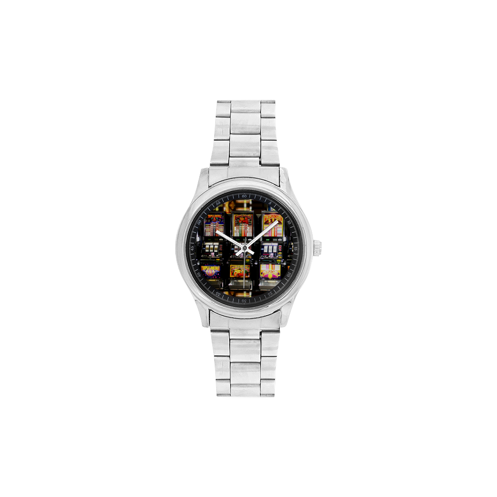 Lucky Slot Machines - Dream Machines Men's Stainless Steel Watch(Model 104)