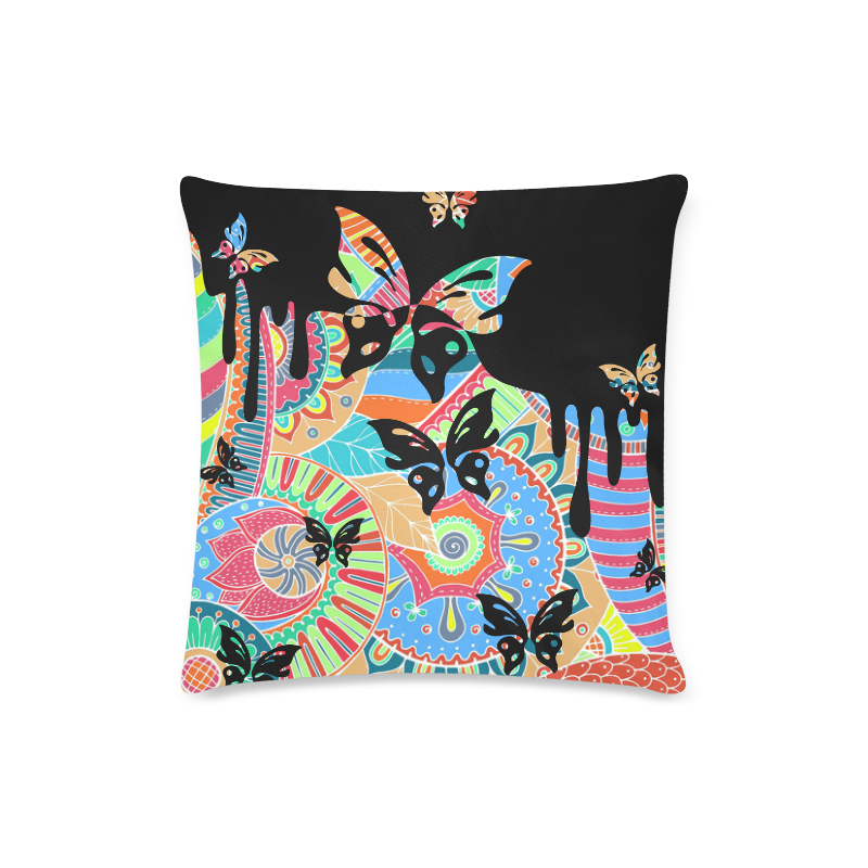 Fantasy Paisley Ornaments Pattern pastel white Custom Zippered Pillow Case 16"x16"(Twin Sides)