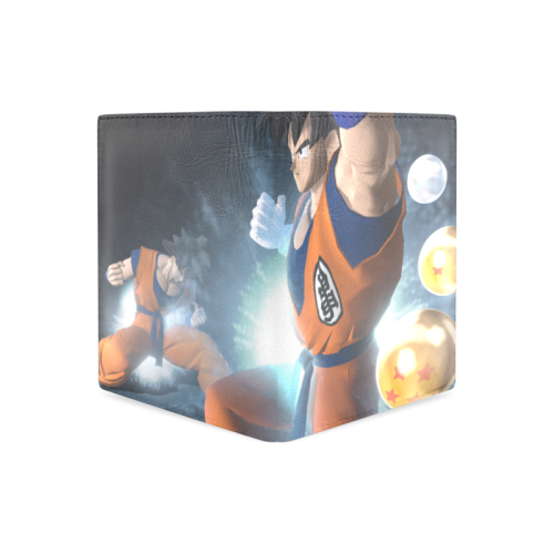 Goku Power Up Men's Leather Wallet (Model 1612)