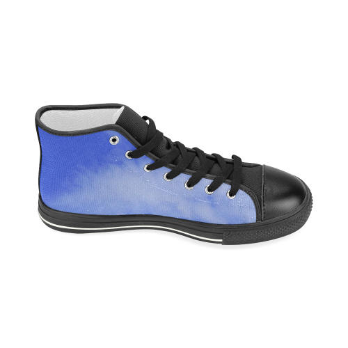 Blue Clouds Women's Classic High Top Canvas Shoes (Model 017)