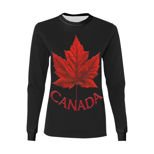 Canada Souvenir Long Sleeve Shirts Women's All Over Print Long Sleeve T-shirt (Model T51)