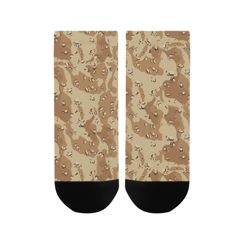Vintage Desert Brown Camouflage Women's Ankle Socks