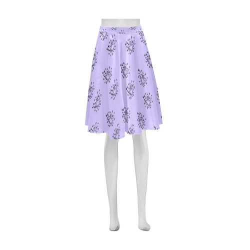 zodiac bat lilac Athena Women's Short Skirt (Model D15)