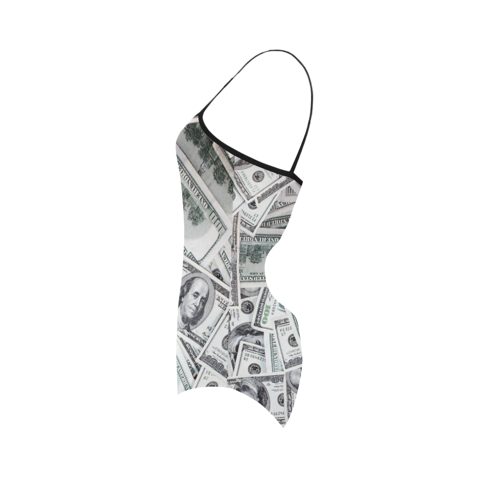 Cash Money / Hundred Dollar Bills Strap Swimsuit ( Model S05)