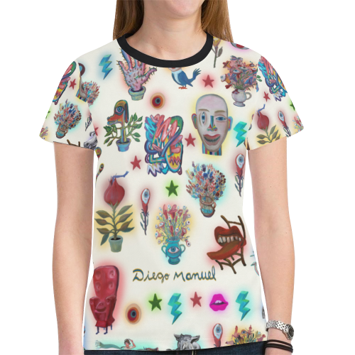 pop-surrealism-2020-7 New All Over Print T-shirt for Women (Model T45)
