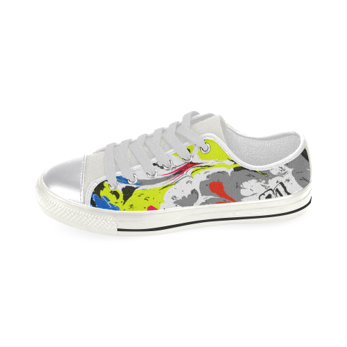 Colorful distorted shapes2 Women's Classic Canvas Shoes (Model 018)