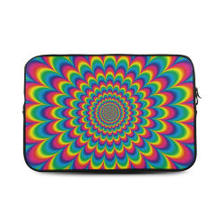 Crazy Psychedelic Flower Power Hippie Mandala Custom Sleeve for Laptop 17"