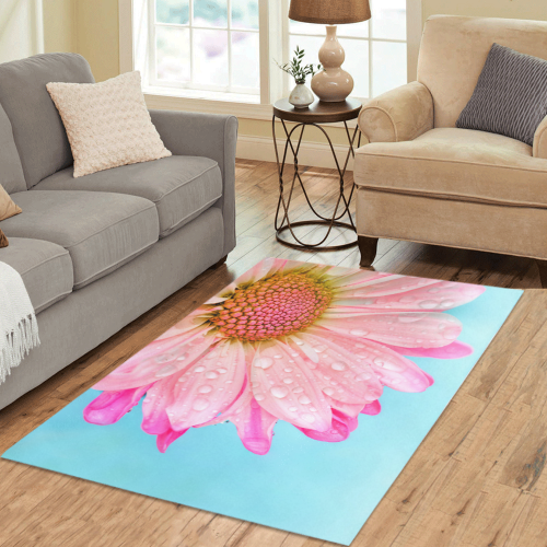 Flower Area Rug 5'3''x4'