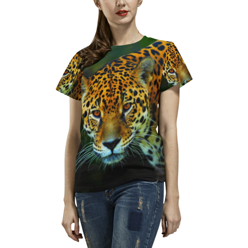 JAGUAR All Over Print T-Shirt for Women (USA Size) (Model T40)