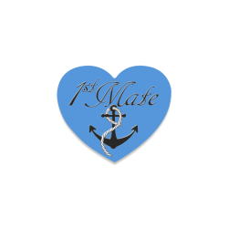 For the 1st Mate / Blue Heart Coaster
