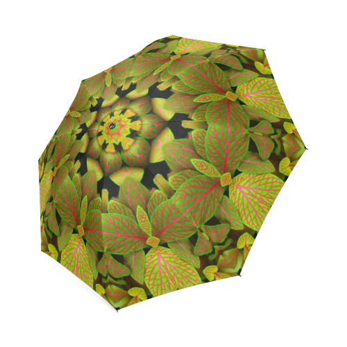 kal16_redgreen_leaves Foldable Umbrella (Model U01)
