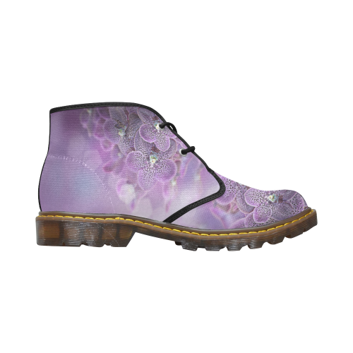 violet-orchids Women's Canvas Chukka Boots (Model 2402-1)