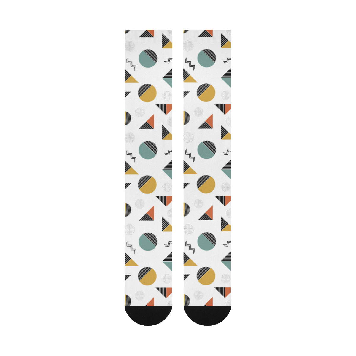 Geo Cutting Shapes Over-The-Calf Socks