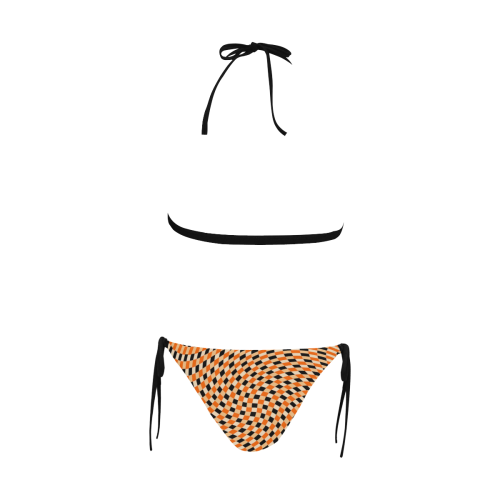 CUBES 10 Buckle Front Halter Bikini Swimsuit (Model S08)