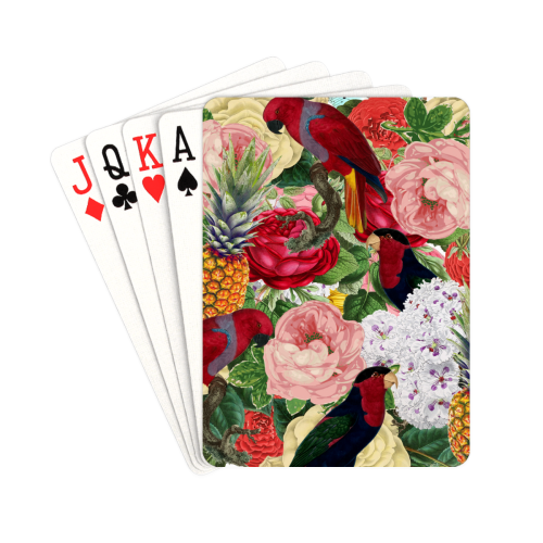 tropical bird floral Playing Cards 2.5"x3.5"