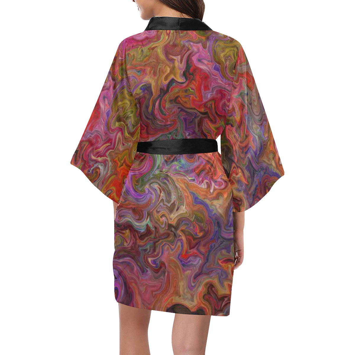 Psychodelic color flow Kimono Robe