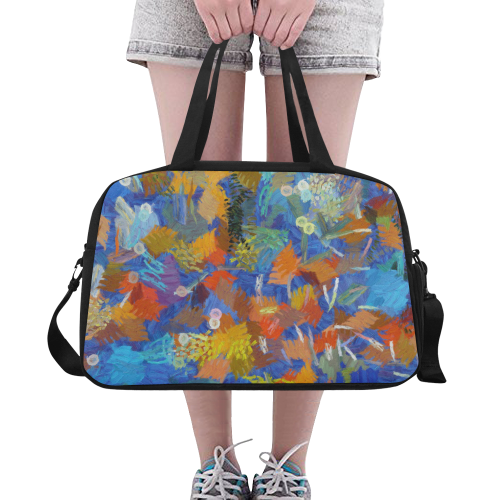 Colorful paint strokes Fitness Handbag (Model 1671)