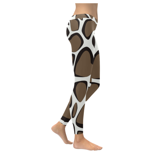 Giraffe pattern Women's Low Rise Leggings (Invisible Stitch) (Model L05)