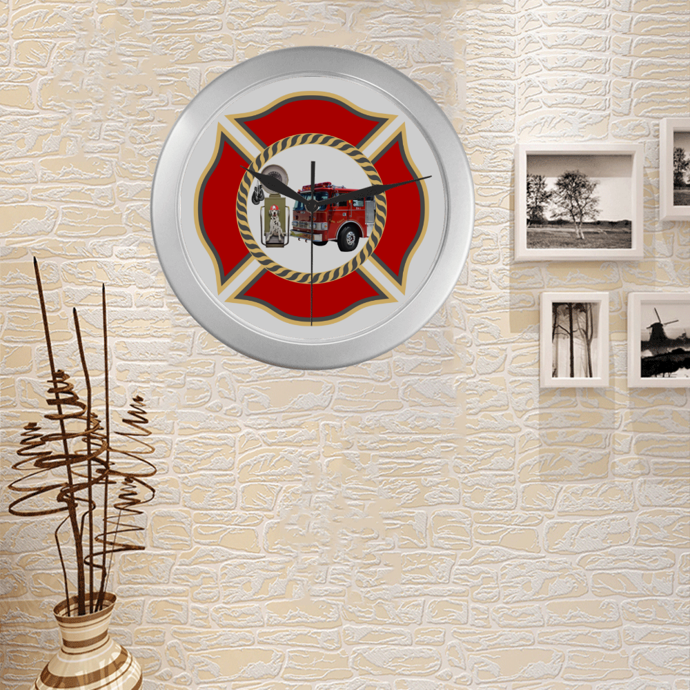 Weighting For A Fire Clock Silver Color Wall Clock